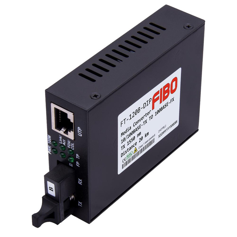 FT-120B-Dip WDM медиаконвертер 10/100Base-TX/100Base-FX 1550/1310 нм #1