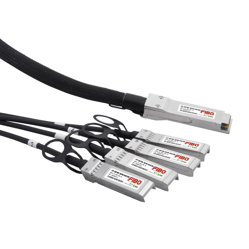FangHang FH-DP4T30QS01 совместимый 40G QSFP+ в 10G 4SFP+ 1м BREAKOUT DAC (Passive Direct Attach Copper Breakout Cable) #1