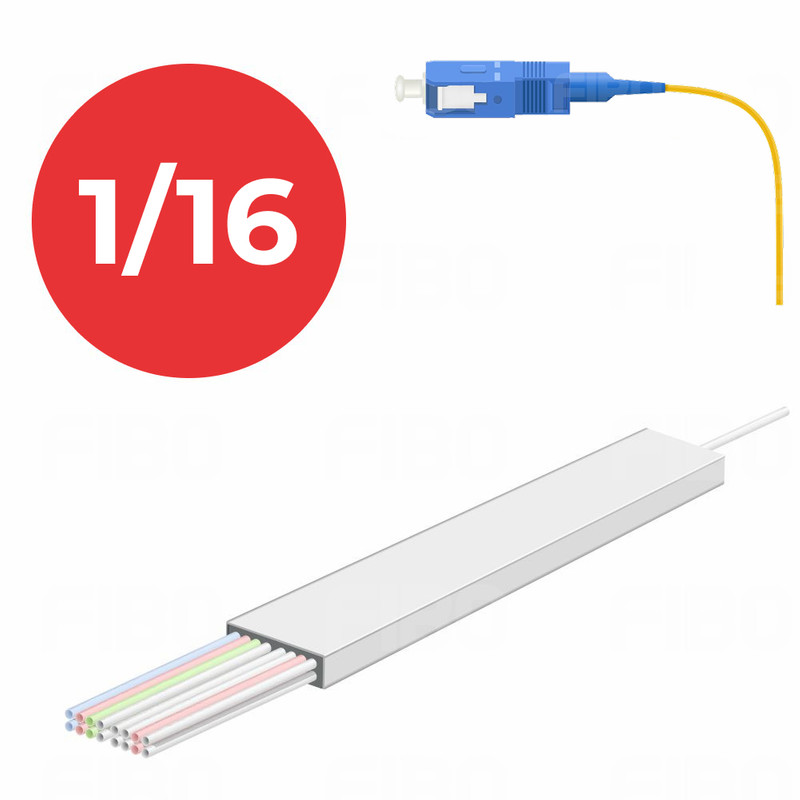 Сплиттер оптический, деление 1×16, длина 1.5 метра, коннекторы SC/UPC, Ø 0.9mm #1