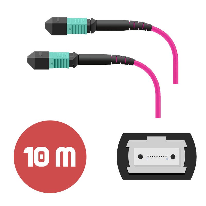 Патч-корд MPO/UPC FF 12F MM OM4 10m (Cross) LSZH #1